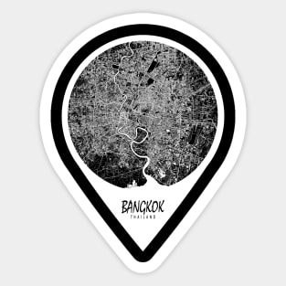 Bangkok, Thailand City Map - Travel Pin Sticker